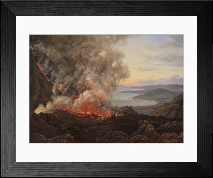 Framed Print : Eruption of the Volcano Vesuvius, 1821. Artist: Dahl, Johan Christian Clausen (1788-1857) Framed Print : Eruption of the Volcano Vesuvius, 1821. Artist: Dahl, Johan Christian Clausen (1788-1857)
