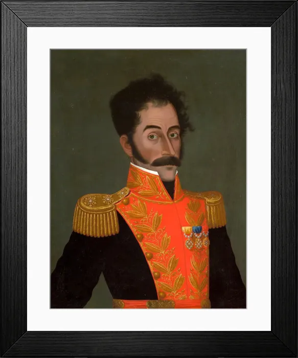 Framed Print : Portrait of Simon Bolivar, c. 1823. Artist: Gil de Castro, Jose (1785-1837) Framed Print : Portrait of Simon Bolivar, c. 1823. Artist: Gil de Castro, Jose (1785-1837)