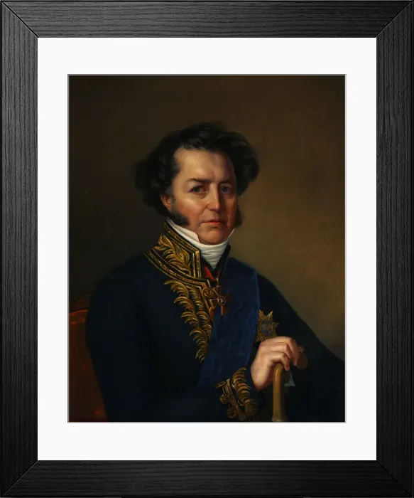 Framed Print : Portrait of Avraam Norov (1795-1869), 1857. Artist: Kaniewski, Jan Ksawery (1805-1867) Framed Print : Portrait of Avraam Norov (1795-1869), 1857. Artist: Kaniewski, Jan Ksawery (1805-1867)