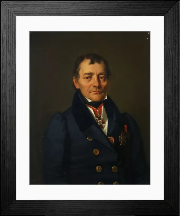 Framed Print : Portrait of the writer Pyotr Ivanovich Sokolov (1766-1836), 1830. Artist: Kaniewski, Jan Ksawery (1805-1867) Framed Print : Portrait of the writer Pyotr Ivanovich Sokolov (1766-1836), 1830. Artist: Kaniewski, Jan Ksawery (1805-1867)