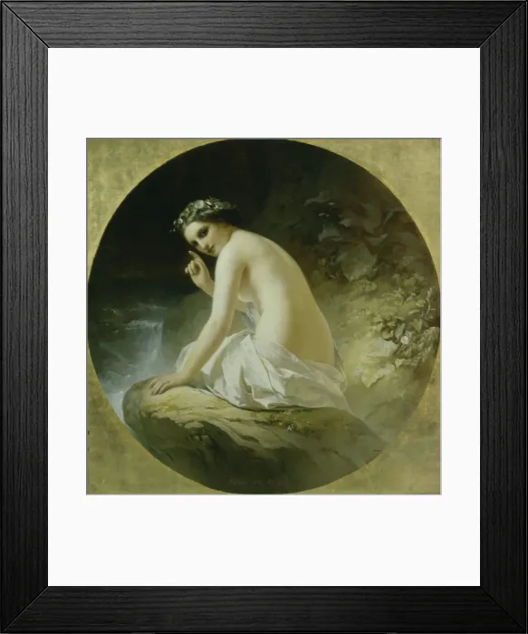 Framed Print : Bather, 1859. Artist: Neff, Timofei Andreyevich (1805-1876) Framed Print : Bather, 1859. Artist: Neff, Timofei Andreyevich (1805-1876)