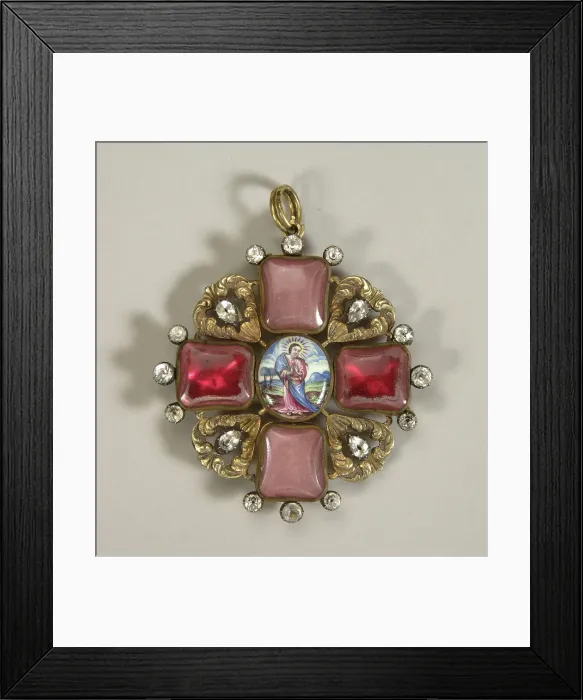 Framed Print : Badge of the Order of Saint Anna with Diamonds, Late 18th cent Artist: Orders, decorations and medals Framed Print : Badge of the Order of Saint Anna with Diamonds, Late 18th cent Artist: Orders, decorations and medals