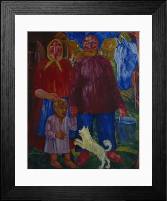 Framed Print : The Family of the Serednyaks, 1929. Artist: Palmov, Viktor Nikandrovich (1888-1929) Framed Print : The Family of the Serednyaks, 1929. Artist: Palmov, Viktor Nikandrovich (1888-1929)