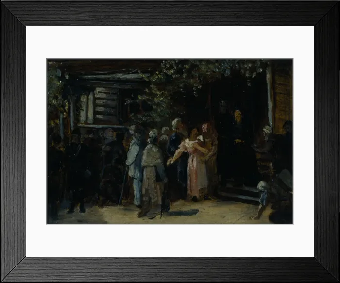 Framed Print : Visiting a Hermit, 1870s. Artist: Perov, Vasili Grigoryevich (1834-1882) Framed Print : Visiting a Hermit, 1870s. Artist: Perov, Vasili Grigoryevich (1834-1882)