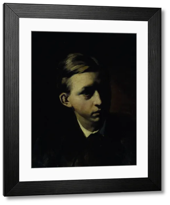 Framed Print : Portrait of the painter Nikolai Alexeyevich Kasatkin (1859-1930), 1876. Artist: Perov, Vasili Grigoryevich (1834-1882) Framed Print : Portrait of the painter Nikolai Alexeyevich Kasatkin (1859-1930), 1876. Artist: Perov, Vasili Grigoryevich (1834-1882)