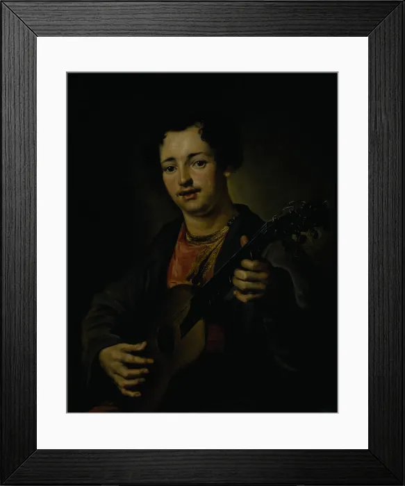 Framed Print : The Guitar Player, 1850s. Artist: Perov, Vasili Grigoryevich (1834-1882) Framed Print : The Guitar Player, 1850s. Artist: Perov, Vasili Grigoryevich (1834-1882)