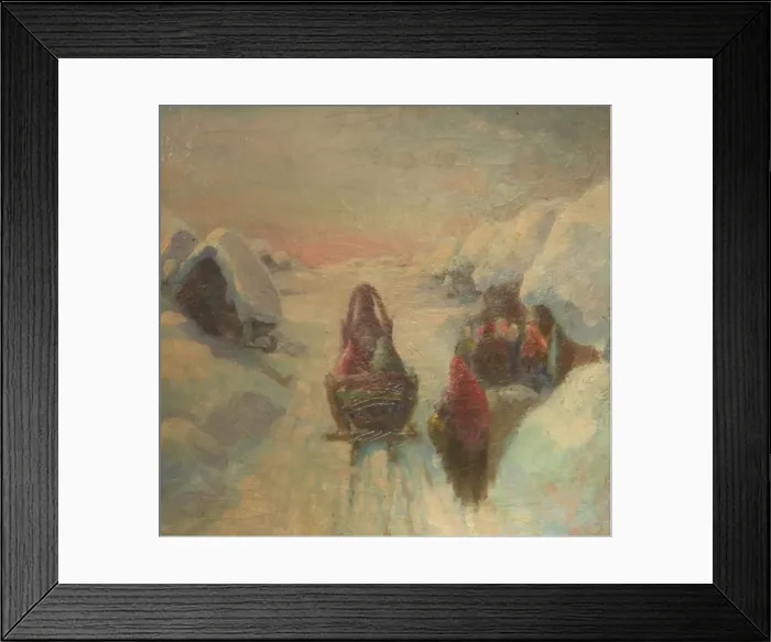 Framed Print : Winter. Sledge driving. Artist: Pervukhin, Konstantin Konstantinovich (1863-1915) Framed Print : Winter. Sledge driving. Artist: Pervukhin, Konstantin Konstantinovich (1863-1915)