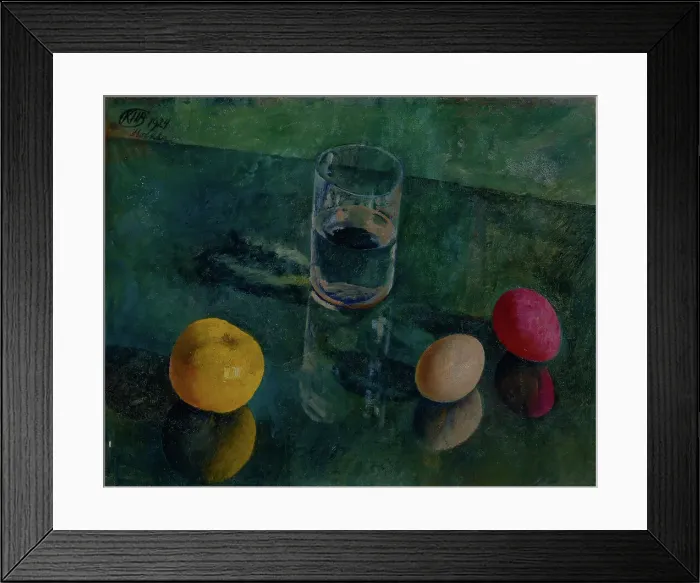 Framed Print : Still Life Against A Green Background, 1924. Artist: Petrov-Vodkin, Kuzma Sergeyevich (1878-1939) Framed Print : Still Life Against A Green Background, 1924. Artist: Petrov-Vodkin, Kuzma Sergeyevich (1878-1939)