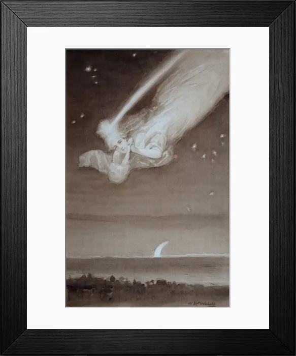 Framed Print : Falling Star, 1910s. Artist: Kotarbinsky, Vasilii (Wilhelm) Alexandrovich (1849-1921) Framed Print : Falling Star, 1910s. Artist: Kotarbinsky, Vasilii (Wilhelm) Alexandrovich (1849-1921)