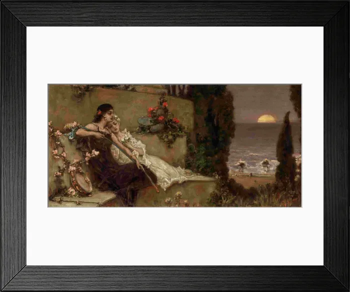 Framed Print : Evening Silence. Artist: Kotarbinsky, Vasilii (Wilhelm) Alexandrovich (1849-1921) Framed Print : Evening Silence. Artist: Kotarbinsky, Vasilii (Wilhelm) Alexandrovich (1849-1921)