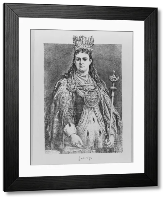 Framed Print : Queen Jadwiga of Poland, 19th century. Artist: Matejko, Jan Alojzy (1838-1893) Framed Print : Queen Jadwiga of Poland, 19th century. Artist: Matejko, Jan Alojzy (1838-1893)