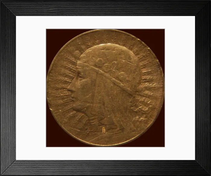 Framed Print : Queen Jadwiga of Poland (5 Zlotych Revers), 1933. Artist: Numismatic, West European Coins Framed Print : Queen Jadwiga of Poland (5 Zlotych Revers), 1933. Artist: Numismatic, West European Coins