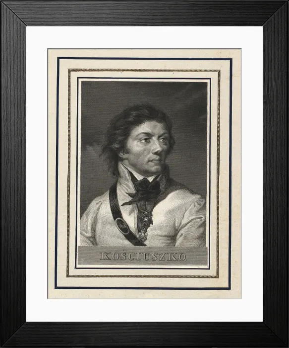 Framed Print : Portrait of Tadeusz Kosciuszko (1746-1817). Artist: Oleszczynski, Antoni (1794-1879) Framed Print : Portrait of Tadeusz Kosciuszko (1746-1817). Artist: Oleszczynski, Antoni (1794-1879)