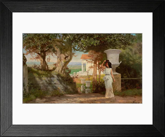 Framed Print : Water Carrier in an Antique Landscape with Olive Trees. Artist: Siemiradzki, Henryk (1843-1902) Framed Print : Water Carrier in an Antique Landscape with Olive Trees. Artist: Siemiradzki, Henryk (1843-1902)