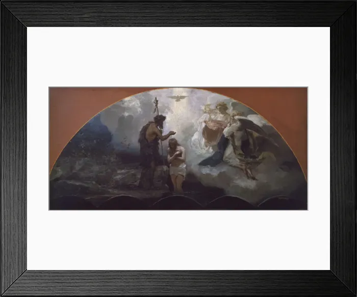 Framed Print : The Baptism of Christ, 1876. Artist: Siemiradzki, Henryk (1843-1902) Framed Print : The Baptism of Christ, 1876. Artist: Siemiradzki, Henryk (1843-1902)