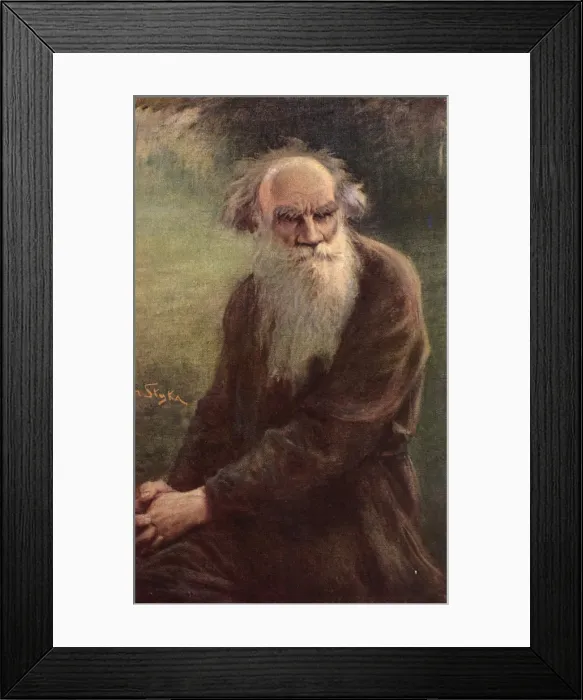 Framed Print : Portrait of the author Leo N. Tolstoy (1828-1910), 1910. Artist: Styka, Jan (1858-1925) Framed Print : Portrait of the author Leo N. Tolstoy (1828-1910), 1910. Artist: Styka, Jan (1858-1925)