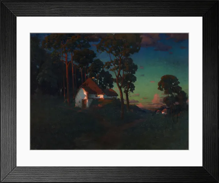 Framed Print : Village at Sunset, 1923. Artist: Wroblewski, Konstantin (Joseph-Valentin) (1868-1939) Framed Print : Village at Sunset, 1923. Artist: Wroblewski, Konstantin (Joseph-Valentin) (1868-1939)