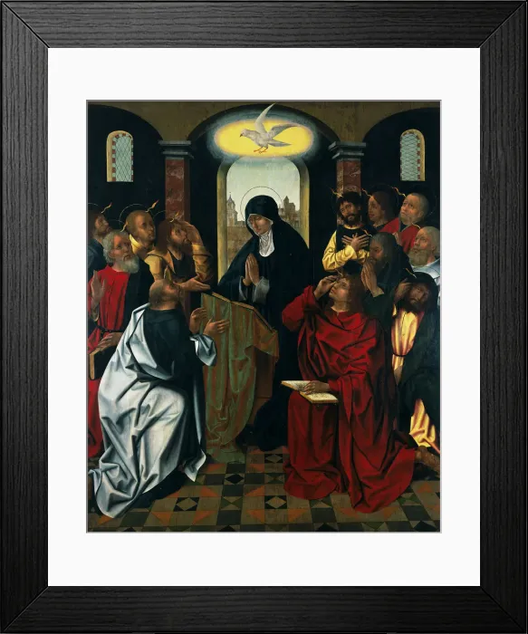 Framed Print : Pentecost. Artist: Anonymous Framed Print : Pentecost. Artist: Anonymous