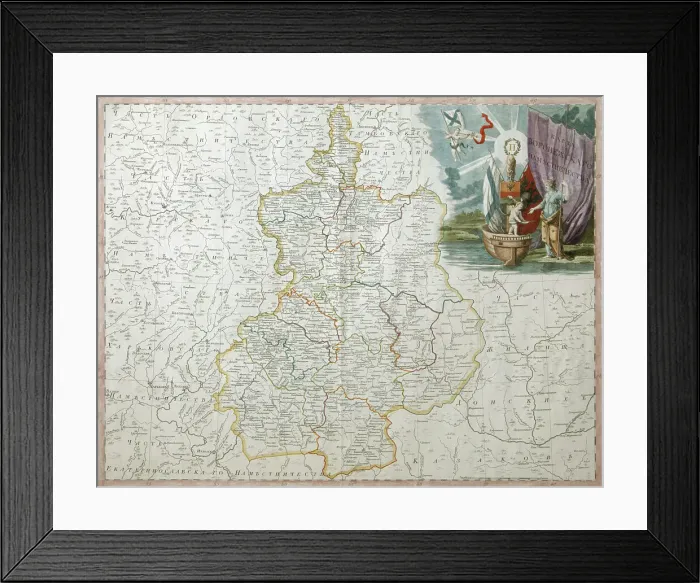 Framed Print : Map of Voronezh Governorate, 1792. Artist: Wilbrecht (Wildbrecht), Alexander (1757-1823) Framed Print : Map of Voronezh Governorate, 1792. Artist: Wilbrecht (Wildbrecht), Alexander (1757-1823)