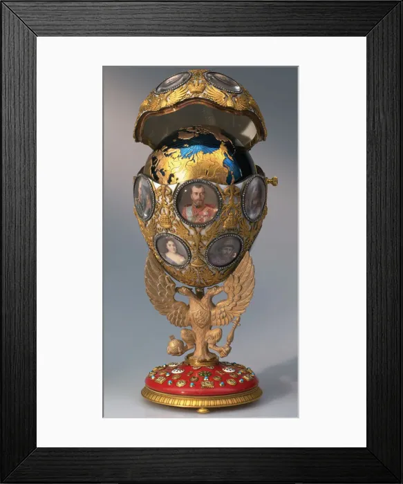 Framed Print : The Tercentenary of Romanoffs House Egg, 1913. Artist: Wigstrom, Henrik Immanuel, (Faberge manufacture) (active Early 20th cen. ) Framed Print : The Tercentenary of Romanoffs House Egg, 1913. Artist: Wigstrom, Henrik Immanuel, (Faberge manufacture) (active Early 20th cen. )
