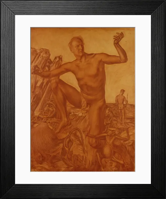 Framed Print : Portrait of the singer Fyodor Shalyapin (1873-1938), 1917. Artist: Yakovlev, Alexander Yevgenyevich (1887-1938) Framed Print : Portrait of the singer Fyodor Shalyapin (1873-1938), 1917. Artist: Yakovlev, Alexander Yevgenyevich (1887-1938)