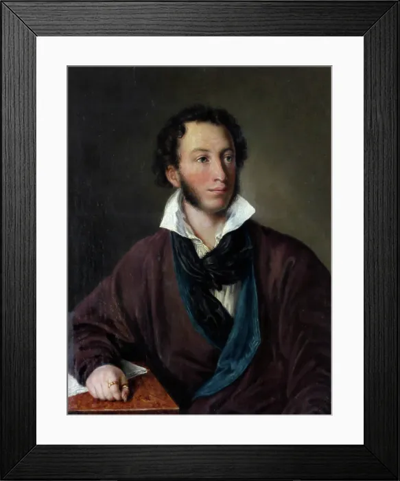 Framed Print : Portrait of the author Alexander S. Pushkin (1799-1837) Copy after V. Tropinin, 1827. Artist: Yelagina, Avdotya Petrovna (1789-1877) Framed Print : Portrait of the author Alexander S. Pushkin (1799-1837) Copy after V. Tropinin, 1827. Artist: Yelagina, Avdotya Petrovna (1789-1877)