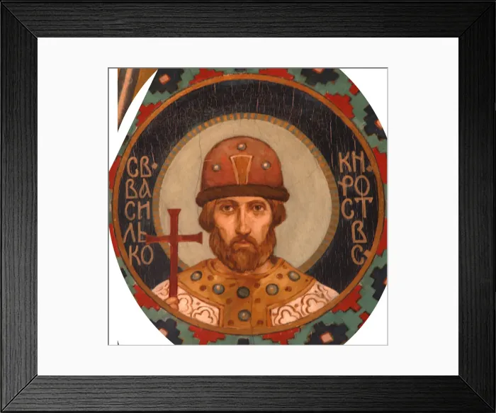Framed Print : Saint Prince Vasilko Konstantinovich of Rostov, 1885-1896. Artist: Vasnetsov, Viktor Mikhaylovich (1848-1926) Framed Print : Saint Prince Vasilko Konstantinovich of Rostov, 1885-1896. Artist: Vasnetsov, Viktor Mikhaylovich (1848-1926)