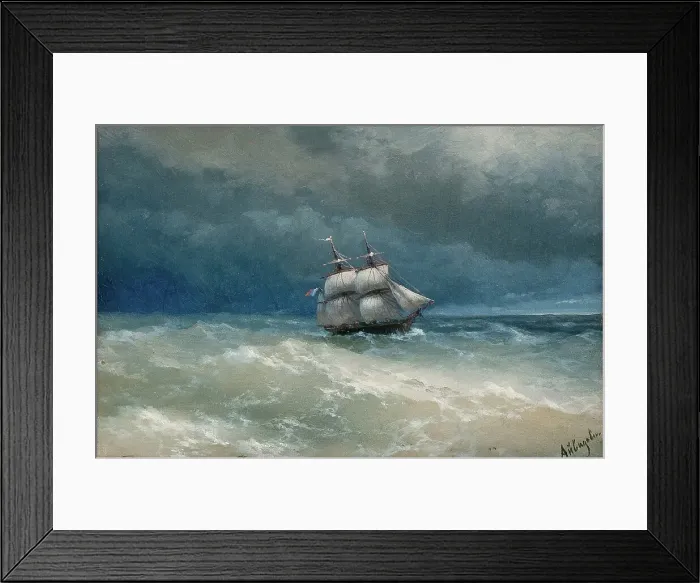 Framed Print : Stormy Sea. Artist: Aivazovsky, Ivan Konstantinovich (1817-1900) Framed Print : Stormy Sea. Artist: Aivazovsky, Ivan Konstantinovich (1817-1900)