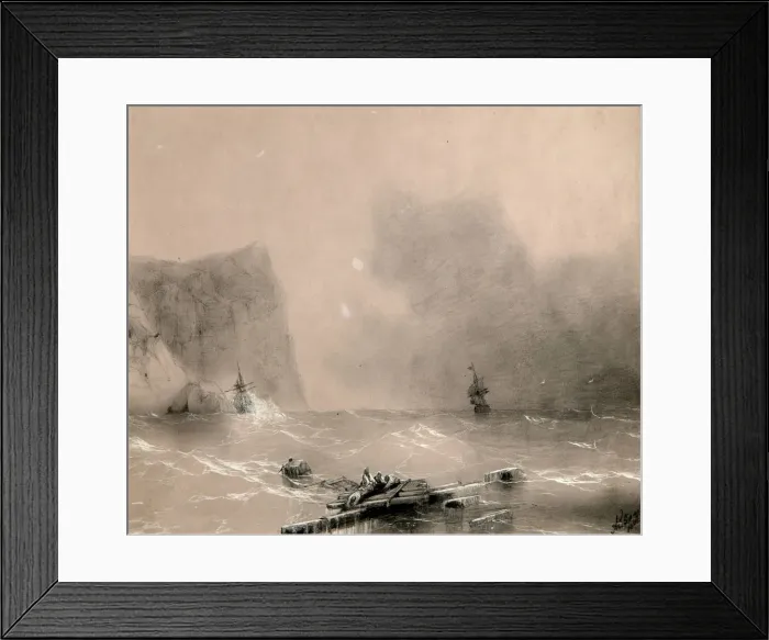 Framed Print : The disaster of the British fleet off the coast of Balaclava on November 14th, 1854, 1854. Artist: Aivazovsky, Ivan Konstantinovich (1817-1900) Framed Print : The disaster of the British fleet off the coast of Balaclava on November 14th, 1854, 1854. Artist: Aivazovsky, Ivan Konstantinovich (1817-1900)