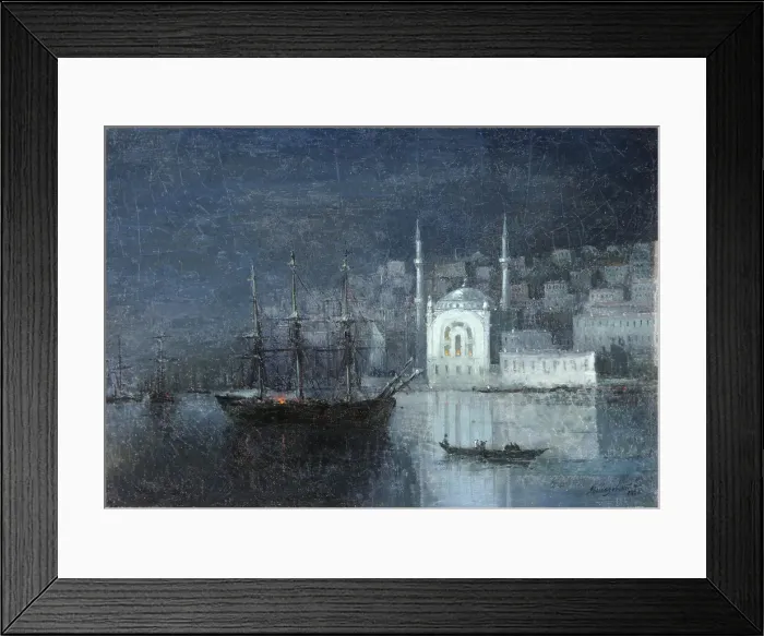 Framed Print : Constantinople by night, 1886. Artist: Aivazovsky, Ivan Konstantinovich (1817-1900) Framed Print : Constantinople by night, 1886. Artist: Aivazovsky, Ivan Konstantinovich (1817-1900)