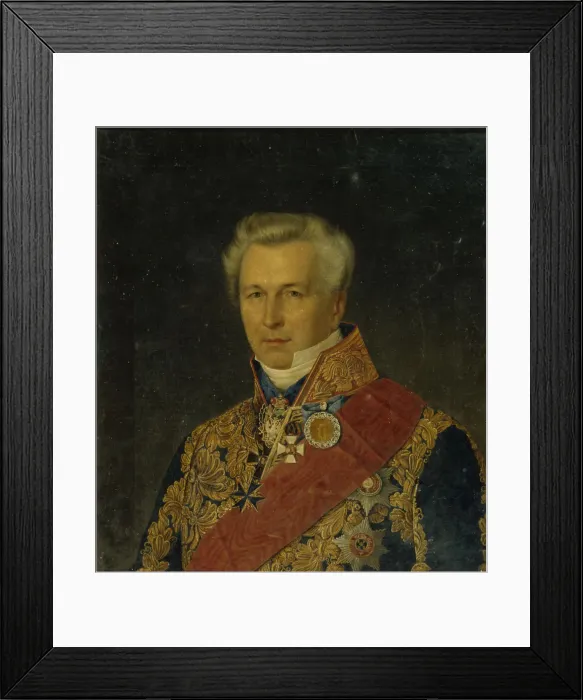 Framed Print : Portrait of Baron Leo Karlovich Bode (1787-1859), 1850s. Artist: Anonymous, 18th century