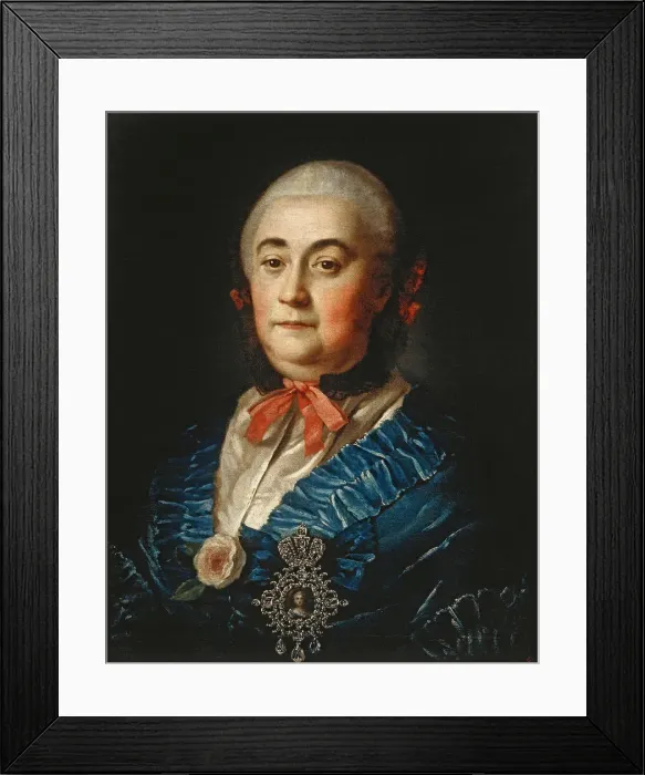 Framed Print : Portrait of Anastasia Izmaylova (1703-1761), 1759. Artist: Antropov, Alexei Petrovich (1716-1795) Framed Print : Portrait of Anastasia Izmaylova (1703-1761), 1759. Artist: Antropov, Alexei Petrovich (1716-1795)