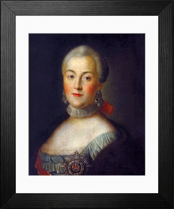 Framed Print : Portrait of Grand Duchess Catherine Alekseyevna, 1760. Artist: Antropov, Alexei Petrovich (1716-1795) Framed Print : Portrait of Grand Duchess Catherine Alekseyevna, 1760. Artist: Antropov, Alexei Petrovich (1716-1795)