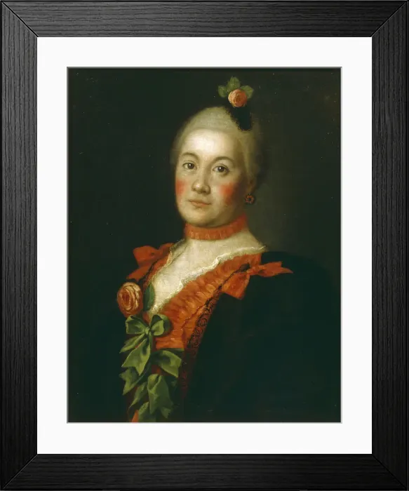 Framed Print : Portrait of Countess Tatyana Alexeyevna Trubetskaya, 1761. Artist: Antropov, Alexei Petrovich (1716-1795) Framed Print : Portrait of Countess Tatyana Alexeyevna Trubetskaya, 1761. Artist: Antropov, Alexei Petrovich (1716-1795)