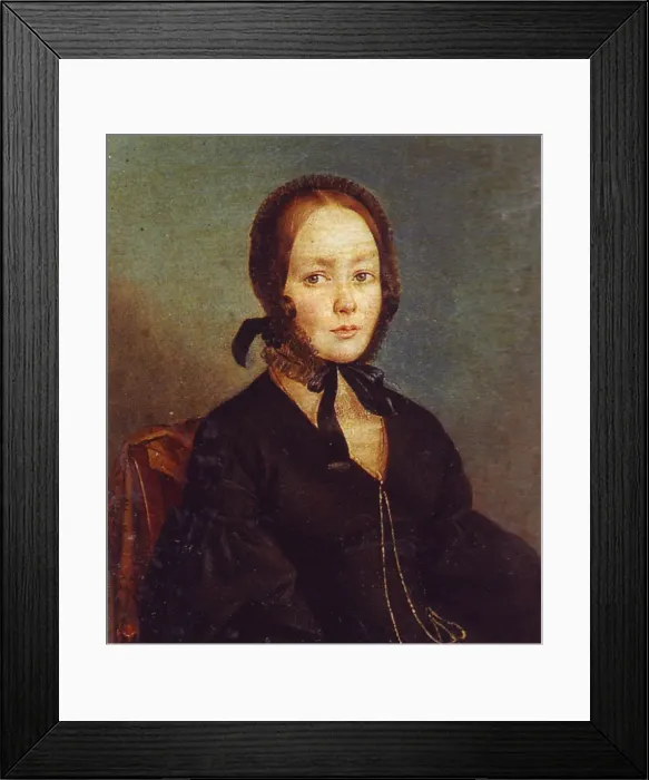 Framed Print : Portrait of Anna Kern, 1840. Artist: Arefov-Bagayev, Akim (active 1840s) Framed Print : Portrait of Anna Kern, 1840. Artist: Arefov-Bagayev, Akim (active 1840s)