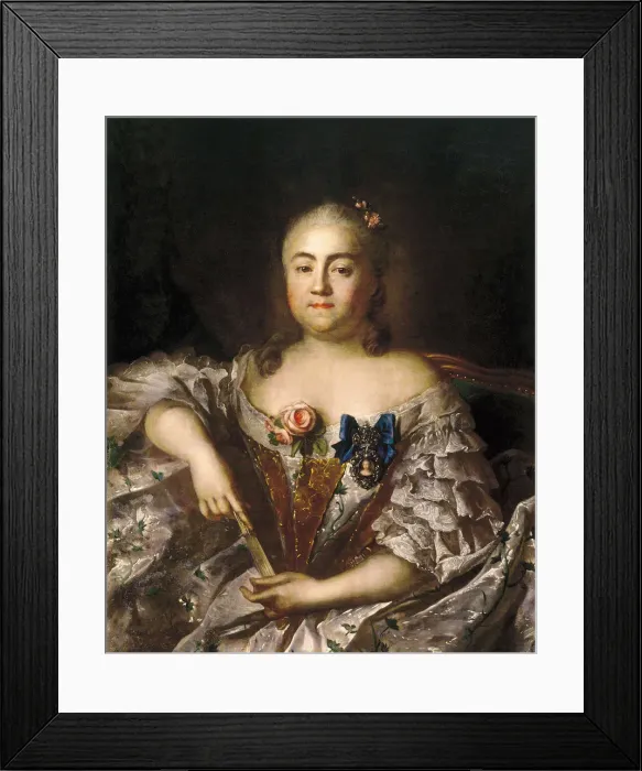 Framed Print : Portrait of Countess Varvara Alexeyevna Sheremetyeva (1711-1767), ca 1760. Artist: Argunov, Ivan Petrovich (1729-1802) Framed Print : Portrait of Countess Varvara Alexeyevna Sheremetyeva (1711-1767), ca 1760. Artist: Argunov, Ivan Petrovich (1729-1802)