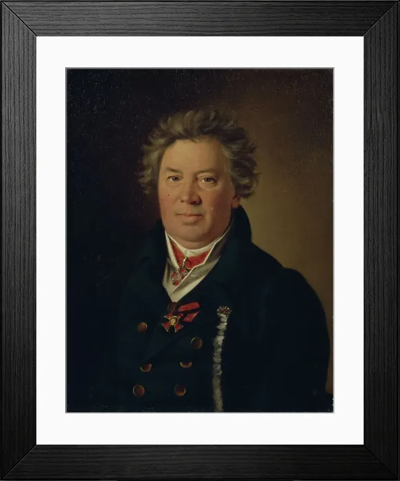 Framed Print : Portrait of the architect Fyodor Kirillovich Sokolov (1752-1824), 1819. Artist: Argunov, Nikolai Ivanovich (1771-after 1829) Framed Print : Portrait of the architect Fyodor Kirillovich Sokolov (1752-1824), 1819. Artist: Argunov, Nikolai Ivanovich (1771-after 1829)