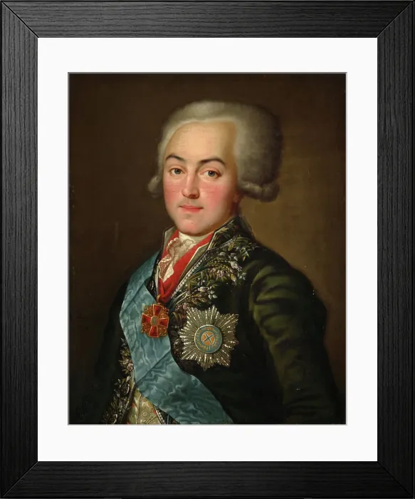 Framed Print : Portrait of Count Nikolai Petrovich Sheremetev (1751-1809), 1798. Artist: Argunov, Nikolai Ivanovich (1771-after 1829) Framed Print : Portrait of Count Nikolai Petrovich Sheremetev (1751-1809), 1798. Artist: Argunov, Nikolai Ivanovich (1771-after 1829)