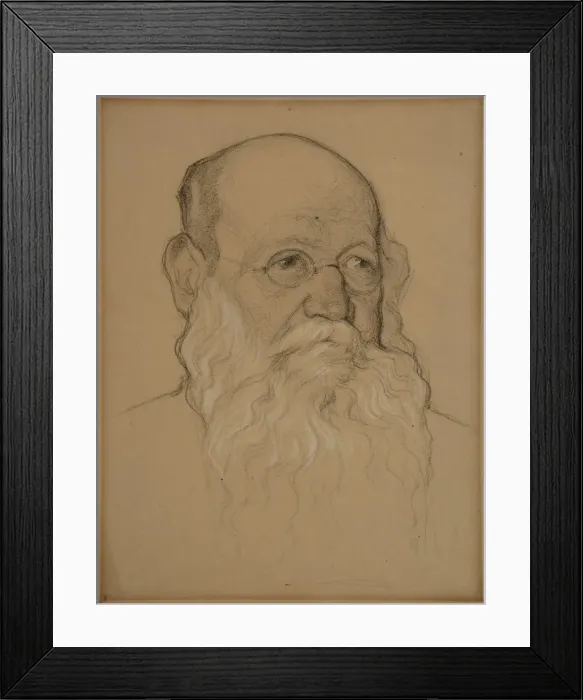 Framed Print : Portrait of the Revolutionary Count Pyotr A. Kropotkin (1842-1921), 1920-1921. Artist: Andreev, Nikolai Andreevich (1873-1932) Framed Print : Portrait of the Revolutionary Count Pyotr A. Kropotkin (1842-1921), 1920-1921. Artist: Andreev, Nikolai Andreevich (1873-1932)