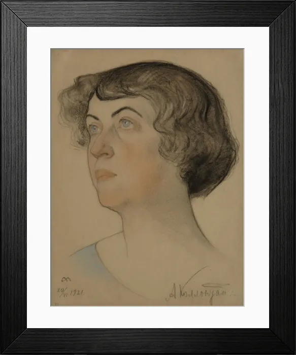 Framed Print : Portrait of Alexandra Mikhailovna Kollontai (1872-1952), 1921. Artist: Andreev, Nikolai Andreevich (1873-1932) Framed Print : Portrait of Alexandra Mikhailovna Kollontai (1872-1952), 1921. Artist: Andreev, Nikolai Andreevich (1873-1932)