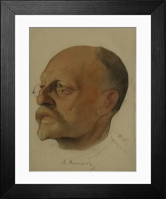 Framed Print : Portrait of Vikenty Vikentyevich Veresaev (1867-1945), 1923. Artist: Andreev, Nikolai Andreevich (1873-1932) Framed Print : Portrait of Vikenty Vikentyevich Veresaev (1867-1945), 1923. Artist: Andreev, Nikolai Andreevich (1873-1932)