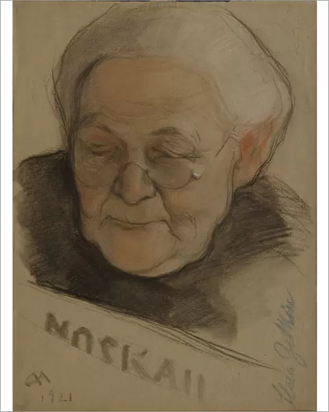 Portrait of Clara Zetkin (1857-1933), 1921. Artist: Andreev, Nikolai Andreevich (1873-1932)
