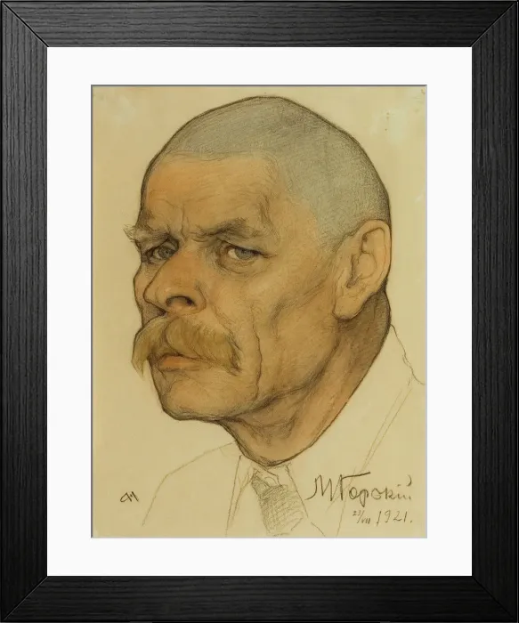 Framed Print : Portrait of the author Maxim Gorky (1868-1939), 1921. Artist: Andreev, Nikolai Andreevich (1873-1932) Framed Print : Portrait of the author Maxim Gorky (1868-1939), 1921. Artist: Andreev, Nikolai Andreevich (1873-1932)