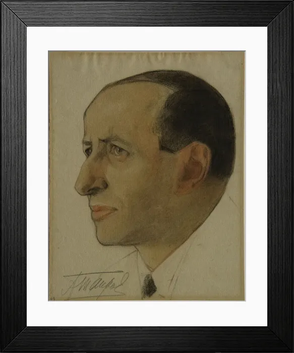 Framed Print : Portrait of the regisseur Alexander Tairov (1885-1950), Early 1920s. Artist: Andreev, Nikolai Andreevich (1873-1932) Framed Print : Portrait of the regisseur Alexander Tairov (1885-1950), Early 1920s. Artist: Andreev, Nikolai Andreevich (1873-1932)
