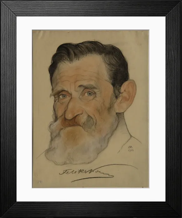 Framed Print : Portrait of Feliks Yakovlevich Kon (1864-1941), 1922. Artist: Andreev, Nikolai Andreevich (1873-1932) Framed Print : Portrait of Feliks Yakovlevich Kon (1864-1941), 1922. Artist: Andreev, Nikolai Andreevich (1873-1932)