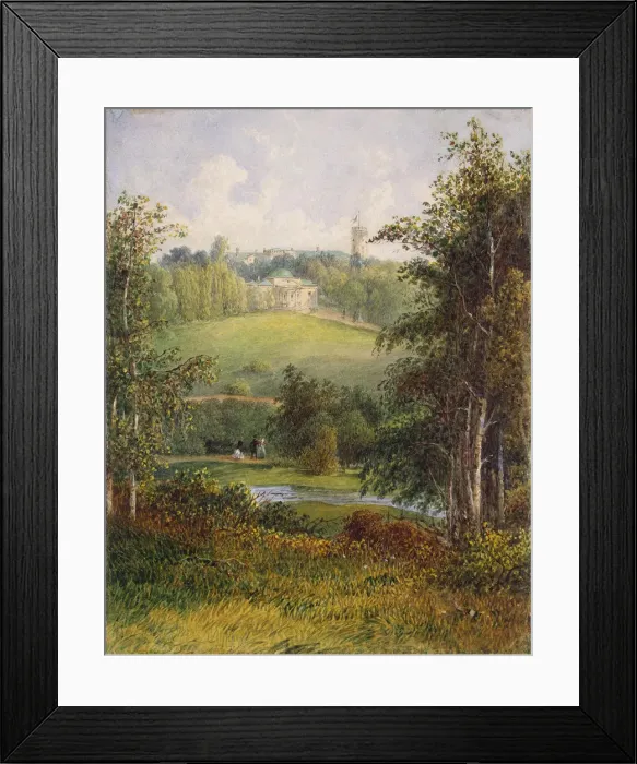 Framed Print : Landscape with the Manor House in the Estate of Gostilitsy near St Petersburg, 1820s. Artist: Anonymous Framed Print : Landscape with the Manor House in the Estate of Gostilitsy near St Petersburg, 1820s. Artist: Anonymous