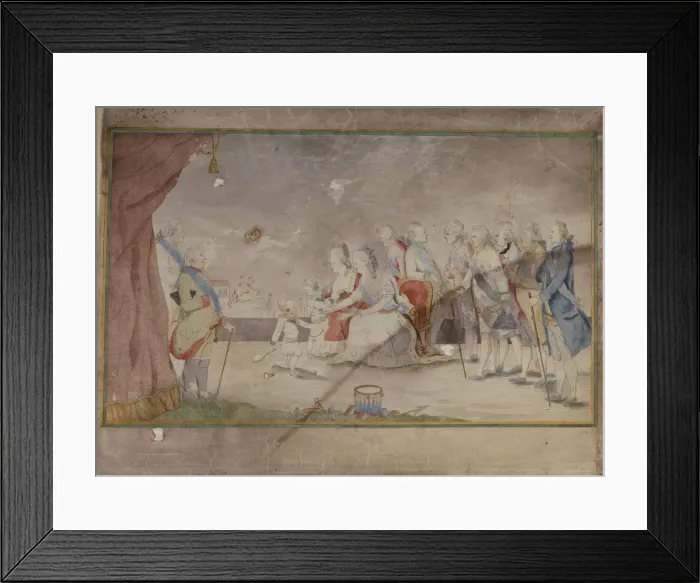 Framed Print : Empress Catherine II with her family and courtiers, End 1780s. Artist: Anonymous Framed Print : Empress Catherine II with her family and courtiers, End 1780s. Artist: Anonymous
