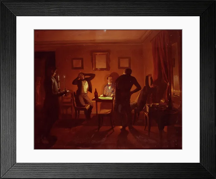 Framed Print : The Gamblers, 1852. Artist: Fedotov, Pavel Andreyevich (1815-1852) Framed Print : The Gamblers, 1852. Artist: Fedotov, Pavel Andreyevich (1815-1852)