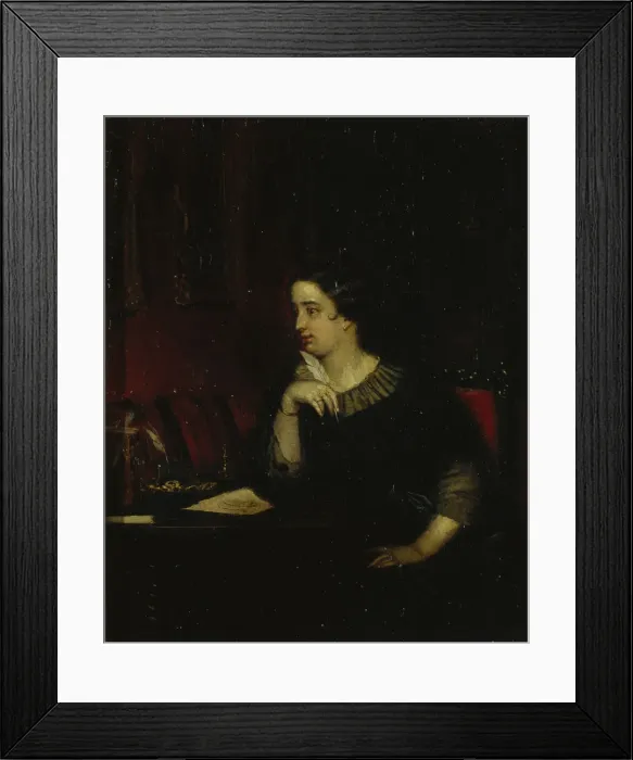 Framed Print : Portrait of the poetess Yevdokia Petrovna Rostopchina (1811-1858), 1850. Artist: Fedotov, Pavel Andreyevich (1815-1852) Framed Print : Portrait of the poetess Yevdokia Petrovna Rostopchina (1811-1858), 1850. Artist: Fedotov, Pavel Andreyevich (1815-1852)
