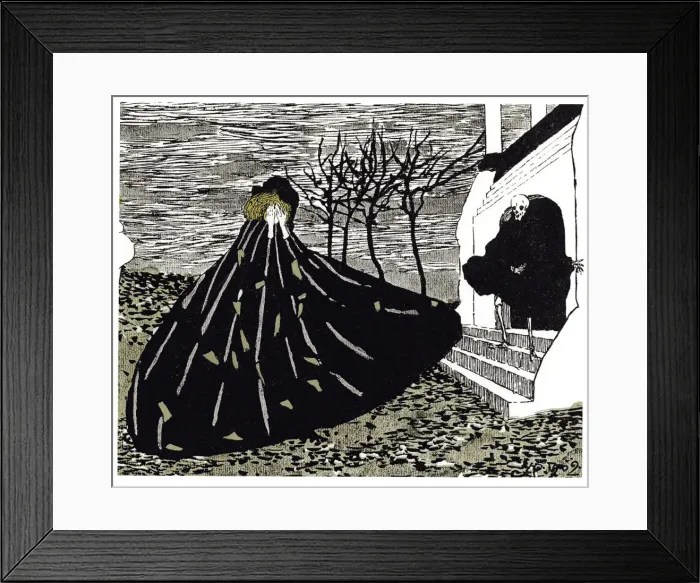 Framed Print : Autumn (Illustration for the Magazine Mir Iskusstva), 1902. Artist: Feofilaktov, Nikolai Petrovich (1878-1941) Framed Print : Autumn (Illustration for the Magazine Mir Iskusstva), 1902. Artist: Feofilaktov, Nikolai Petrovich (1878-1941)